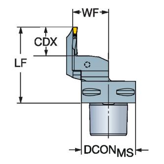 サンドビック（株） コロカット1・2カッティングヘッド【F】 C4-RF コロカット１・２カッティングヘッド【Ｆ】 C4-RF123G20CE-054B