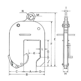 イーグルクランプ（株） コンクリート吊クランプ ELU-500 コンクリート吊クランプ ELU-500