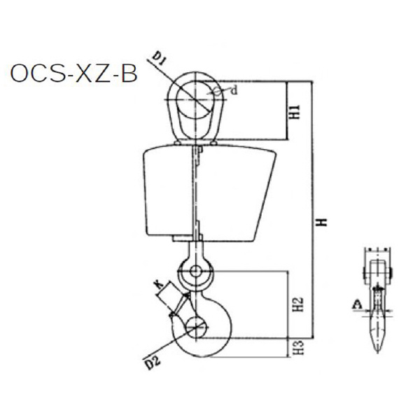 イーグルクランプ（株） クレーンスケール(でじスケール) OCS-XZ-B型 クレーンスケール OCS-XZ-B-5