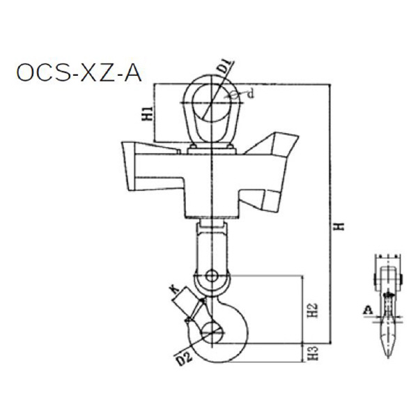 イーグルクランプ（株） クレーンスケール(でじスケール) OCS-XZ-A型 クレーンスケール OCS-XZ-AN-2