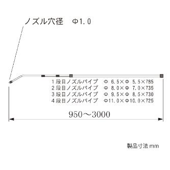（株）フルプラ 伸縮ノズル/噴霧器 伸縮ノズル／噴霧器 2510