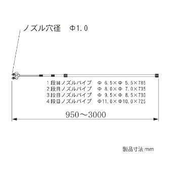 （株）フルプラ 伸縮ノズル/噴霧器 伸縮ノズル／噴霧器 2530
