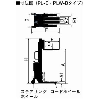 （株）をくだ屋技研 バッテリー式パワーリフター PL バッテリー式パワーリフター PL-D250-15L