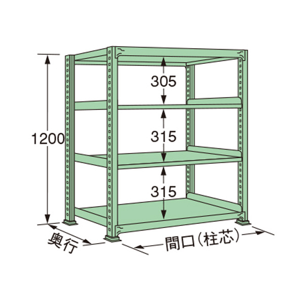 扶桑金属工業（株） 中量ラック MS 中量ラック MS1209S04T