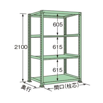 扶桑金属工業 中量ラック MG1815K04R 単連:連結タイプ 棚：4段(天板含む) [法人・事業所限定][送料別途お見積り]