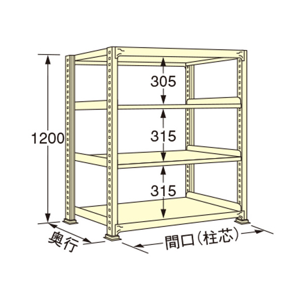 扶桑金属工業（株） 中量ラック WS 中量ラック WS1209M04T