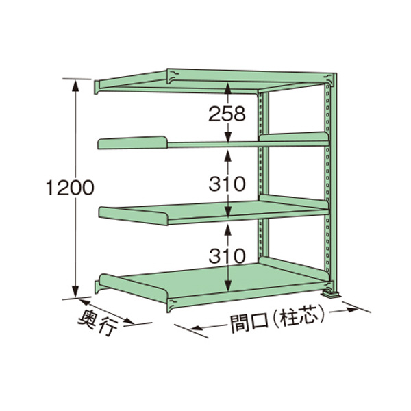 扶桑金属工業（株） 中量ラック MG 中量ラック MG1209J04R