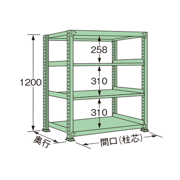 扶桑金属工業（株） 中量ラック MG 中量ラック MG1212L04T