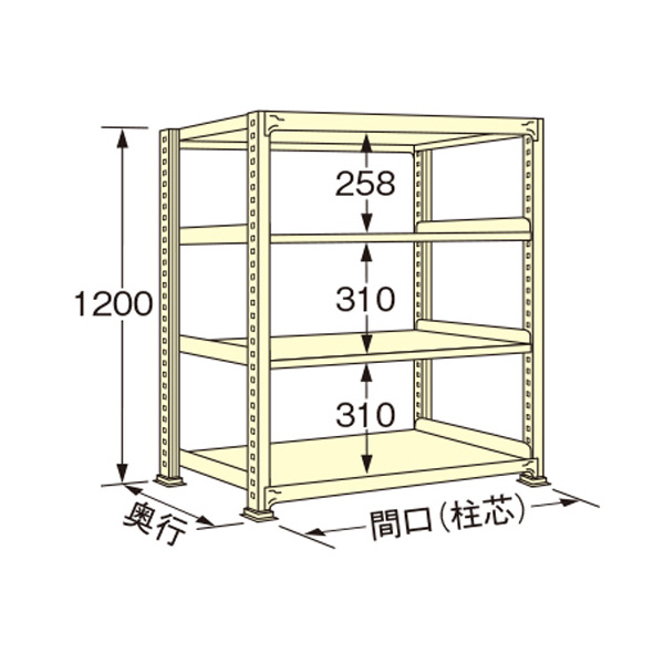 扶桑金属工業（株） 中量ラック WG 中量ラック WG1212K04T
