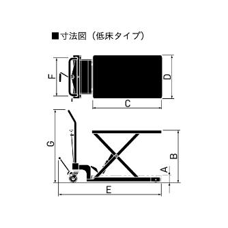 （株）をくだ屋技研 リフトテーブルキャデ LTX-H リフトテーブルキャデ LTX-H200L-6