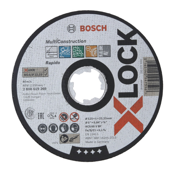 ボッシュ（株） X－LOCK 切断砥石 ＸＬ砥石１２５ｘ１．０マルチ 2608619269