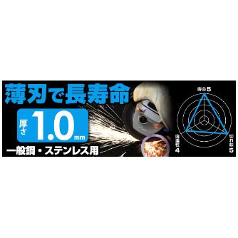 （株）モトユキ 切断砥石 ガチギレ 一般鋼・ステンレス用 12枚入 GAT グローバルソーガチギレ切断砥石 GAT-105-1.0(12P)