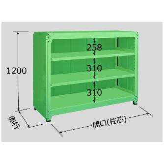 扶桑金属工業（株） 中量ラック デラックスパネルモデル PMM 中量ラック　デラックスパネルモデル PMM1209M04T