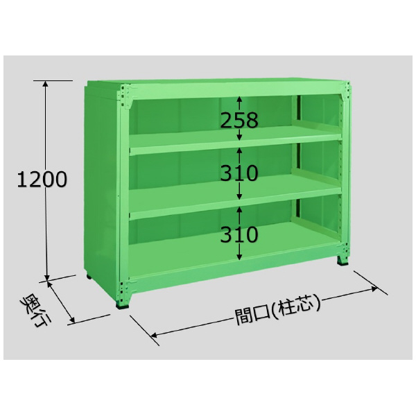 扶桑金属工業（株） 中量ラック デラックスパネルモデル PMM 中量ラック　デラックスパネルモデル PMM1209M04T
