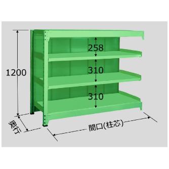 扶桑金属工業（株） 中量ラック デラックスパネルモデル PMM 中量ラック　デラックスパネルモデル PMM1209L04R