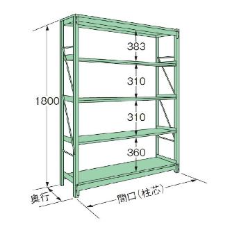 扶桑金属工業（株） 重量スチールラック MR 重量スチールラック MR1809L05T