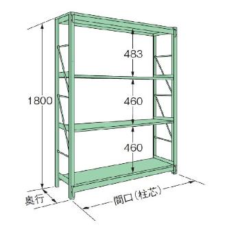 扶桑金属工業（株） 重量スチールラック MR 重量スチールラック MR1809K04T