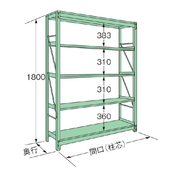 扶桑金属工業（株） 重量スチールラック MR 重量スチールラック MR1809K05T