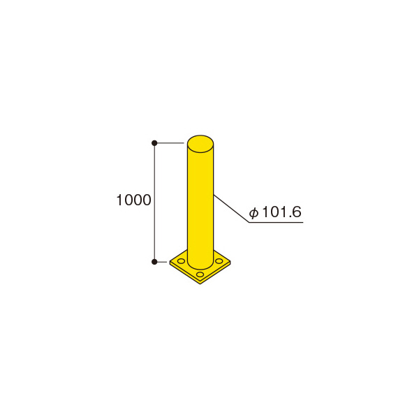 扶桑金属工業（株） パレットラック 安全ポール HA10A パレットラック　安全ポール HA10A