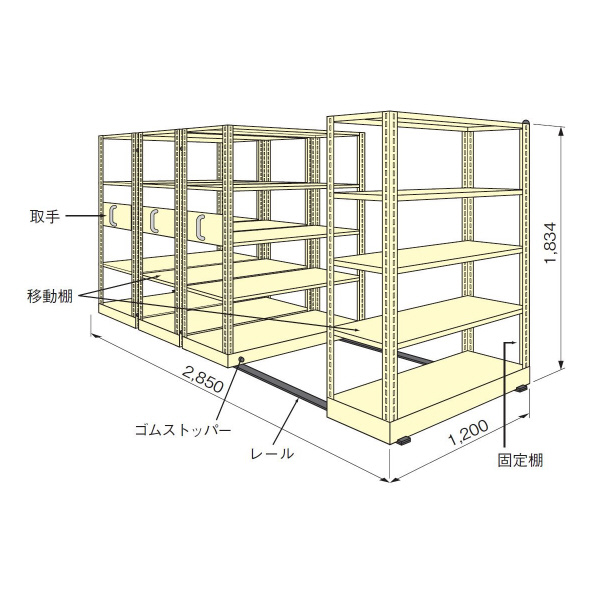 扶桑金属工業（株） 軽量移動ラック A 軽量移動ラック A1