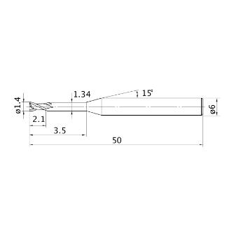 三菱マテリアル（株） エムスターエンドミル MS2XL6 エムスターエンドミル MS2XL6 D0140N035