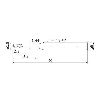 三菱マテリアル（株） エムスターエンドミル MS2XL6 エムスターエンドミル MS2XL6 D0150N038