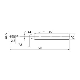 三菱マテリアル（株） エムスターエンドミル MS2XL6 エムスターエンドミル MS2XL6 D0150N075
