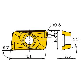 三菱マテリアル（株） カッタチップ APMT カッタチップ（サーメット） APMT1135PDER-H2 NX2525