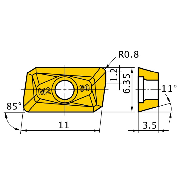 三菱マテリアル（株） カッタチップ APMT カッタチップ（超硬コーティング） APMT1135PDER-M2 VP15TF