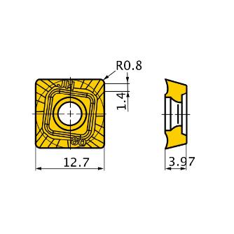 三菱マテリアル（株） カッタチップ SOMT カッタチップ（超硬コーティング） SOMT12T308PEER-JH VP15TF