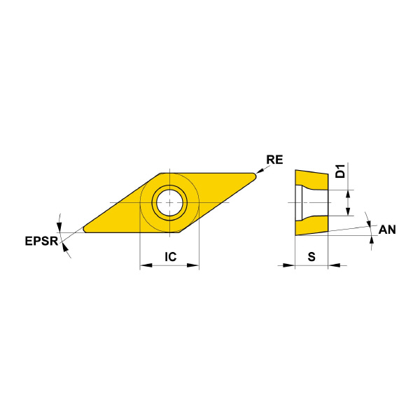三菱マテリアル（株） 旋削用インサート VCMT 旋削用インサート（コーテッドサーメット） VCMT080202-MV VP45N