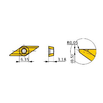 三菱マテリアル（株） スモールツール用インサート BTVT スモールツール用インサート（コーティング BTVT5375V5R-B VP15TF