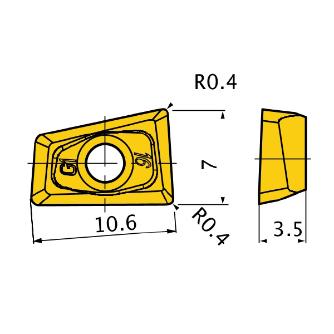 三菱マテリアル（株） カッタチップ QOGT カッタチップ（超硬コーティング） QOGT1035R-G1 VP15TF