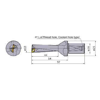 三菱マテリアル（株） 刃先交換式ドリル TAFM 刃先交換式ドリル TAFM1300F20