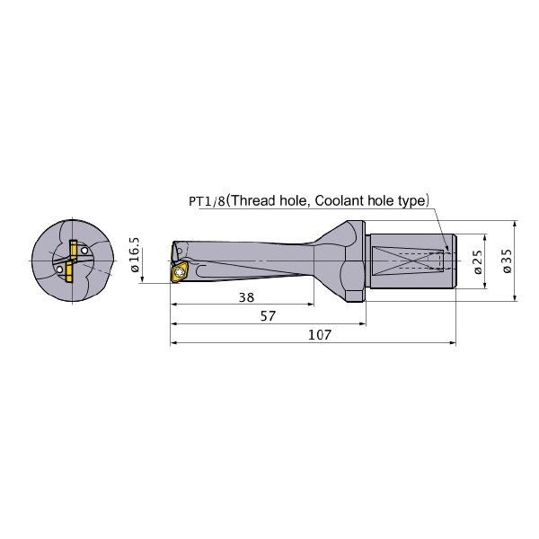 三菱マテリアル（株） 刃先交換式ドリル TAFS 刃先交換式ドリル TAFS1650F25