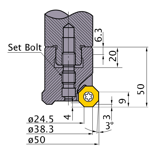 三菱マテリアル（株） カッタ 多機能用(アーバタイプ) OCTACUT カッタ　多機能用（アーバタイプ） OCTACUT0503AR
