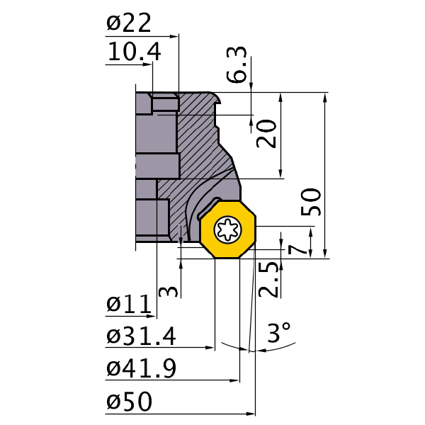 三菱マテリアル（株） カッタ 多機能用(アーバタイプ) OCTACUT カッタ　多機能用（アーバタイプ） OCTACUT0504ARB