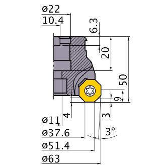 三菱マテリアル（株） カッタ 多機能用(アーバタイプ) OCTACUT カッタ　多機能用（アーバタイプ） OCTACUT0634AR