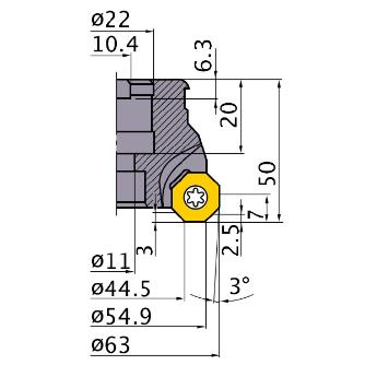 三菱マテリアル（株） カッタ 多機能用(アーバタイプ) OCTACUT カッタ　多機能用（アーバタイプ） OCTACUT0634ARB