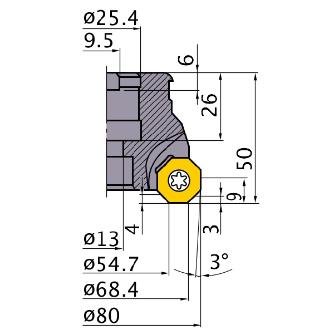 三菱マテリアル（株） カッタ 多機能用(アーバタイプ) OCTACUT カッタ　多機能用（アーバタイプ） OCTACUT0805CR