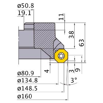 三菱マテリアル（株） カッタ 多機能用(アーバタイプ) OCTACUT カッタ　多機能用（アーバタイプ） OCTACUT1608FR