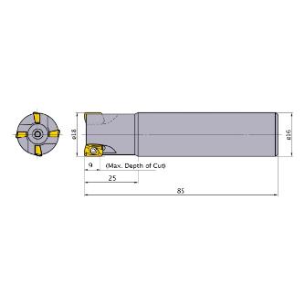 三菱マテリアル（株） カッタ 肩削り用(シャンクタイプ) BAP カッタ　肩削り用（シャンクタイプ） BAP300R182S16