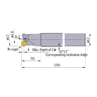 三菱マテリアル（株） カッタ 多機能用(シャンクタイプ) BRP カッタ　多機能用（シャンクタイプ） BRP4NR121LS12