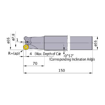 三菱マテリアル（株） カッタ 多機能用(シャンクタイプ) BRP カッタ　多機能用（シャンクタイプ） BRP4NR161LS16