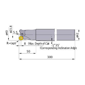 三菱マテリアル（株） カッタ 多機能用(シャンクタイプ) BRP カッタ　多機能用（シャンクタイプ） BRP8PR402ELS42