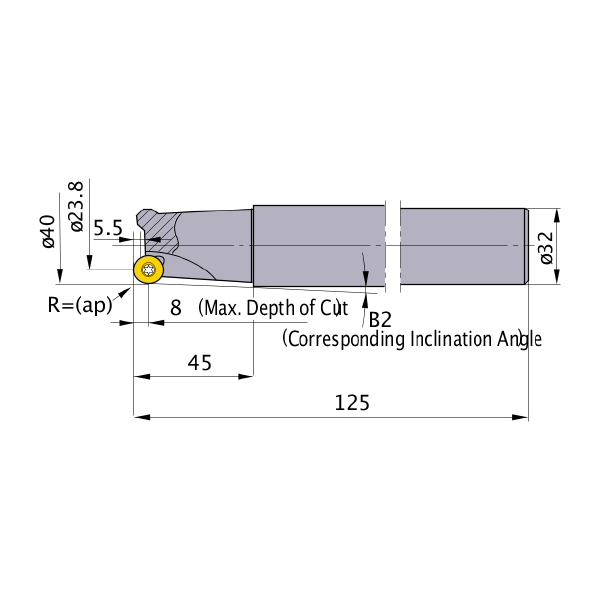 三菱マテリアル（株） カッタ 多機能用(シャンクタイプ) BRP カッタ　多機能用（シャンクタイプ） BRP8PR402S32