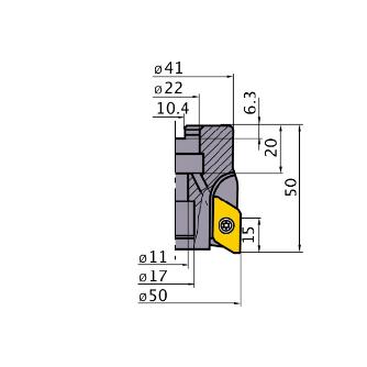 三菱マテリアル（株） カッタ 多機能用(アーバタイプ) BXD カッタ　多機能用（アーバタイプ） BXD4000-050A04RA