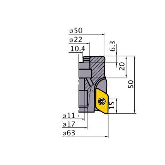 三菱マテリアル（株） カッタ 多機能用(アーバタイプ) BXD カッタ　多機能用（アーバタイプ） BXD4000-063A05RA