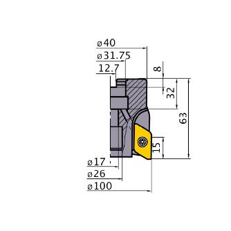 三菱マテリアル（株） カッタ 多機能用(アーバタイプ) BXD カッタ　多機能用（アーバタイプ） BXD4000R10006DA