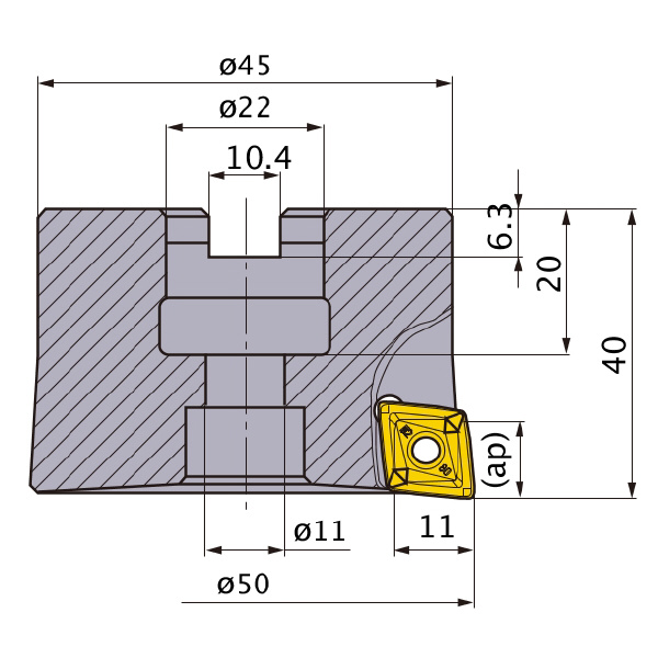 三菱マテリアル（株） プランジミル PMR プランジミル PMR405003A22R